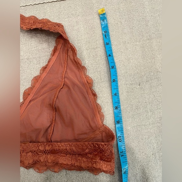 [L]Free People Intimately Lace Halter Bralette in Rust - Picture 7 of 7